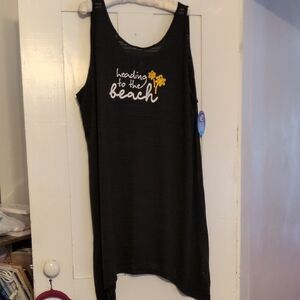 Black Sleeveless Beach Dress